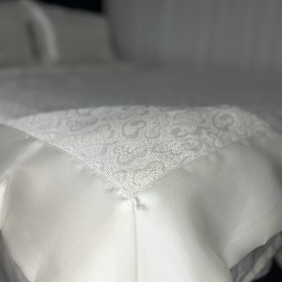 Cream Bedding Set with Stunning Lace, Cream Pique Set, Cream Lace Pillowcase, Cream Pillowcase
