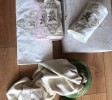 Pink Velvet Towel, Cream Hand Towel, Beige Face Towel inside Luxurious Velvet Box, Bridal, Wedding Gift, Christmas Gift, Gift For Her