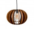 Wood Pendant Light, Wooden Sphere, Walnut Chandelier, Hanging Lamp, Wooden Lampshade