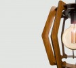 Wood Walnut Pendant Light, Wooden Sphere, Walnut Chandelier, Hanging Lamp, Wooden Lampshade