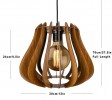 Wood Pendant Light, Lal Design, Walnut Chandelier, Hanging Lamp, Wooden Lampshad