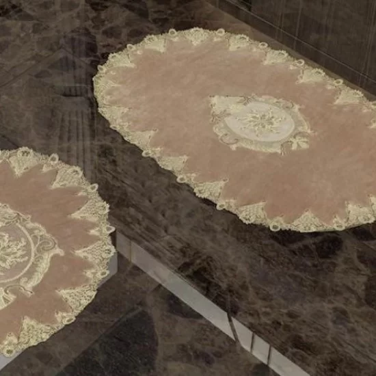 CAPPUCCINO AND CREAM CREST DESIGN FLOOR MATS