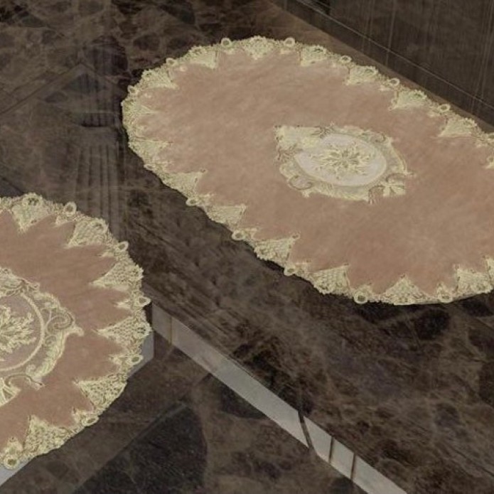 CAPPUCCINO AND CREAM CREST DESIGN FLOOR MATS