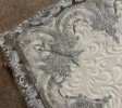 Cream and Grey Lace Washable Bath Mat Set, Wedding Gift, Bath Decor, Home Gift