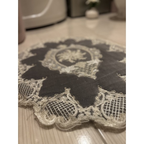 Luxury Grey Washable and Non-slip Bath Mat, Gift for Her, Wedding Gift