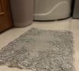 Stunning Grey on Silver Lace Washable and Non-Slip Bath Mat, Gift for Her, Wedding Gift