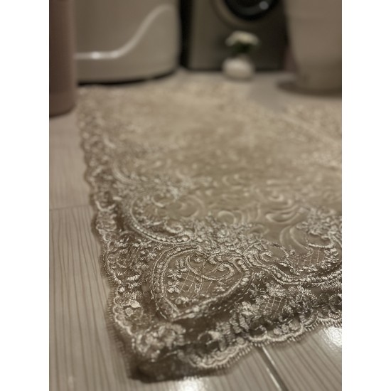 Luxury Light Gray Washable and Non-slip Bath Mat, Gift for Her, New Home Gift