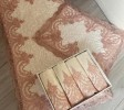 Cream Washable Mats, Pink Lace Placemat, Embroidered Design, Gift For The Home, Wedding Gift, Washable Lace Mats