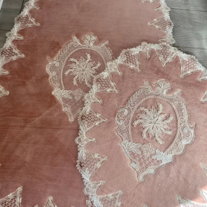 STUNNING LUXURY ROUND PINK AND CREAM FLOOR MATS STUNNING LUXURY ROUND PINK AND CREAM FLOOR MATS