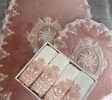 STUNNING LUXURY ROUND PINK AND CREAM FLOOR MATS