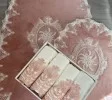 STUNNING LUXURY ROUND PINK AND CREAM FLOOR MATS STUNNING LUXURY ROUND PINK AND CREAM FLOOR MATS