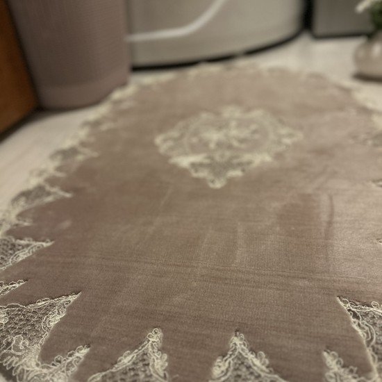 Exclusive Beige Washable and Non-Slip Bath Mat, Wedding Gift, Gift for Her