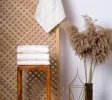 Cream Hand Towel Seashell Design with Pearl and Seashell Lace Cream Hand Towel Seashell Design with Pearl and Seashell Lace