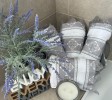 White on Grey Turkish Hand Towel Set Daisy Design