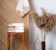 Cream Hand Towel Queen Design with Gold Lace Cream Hand Towel Queen Design with Gold Lace