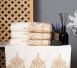 Cream with Gold Trim Lace Hand Towel Set