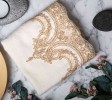 Cream with Gold Trim Lace Hand Towel Set