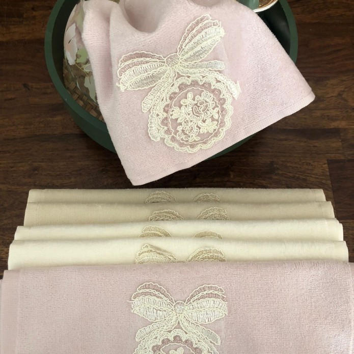 Pink Towel, Cream Towel, Beige Luxury Hand Face Towel, 6 pieces, Christmas Gift, Gift for her, Wedding Gift Pink Towel, Cream Towel, Beige Luxury Hand Face Towel, 6 pieces, Christmas Gift, Gift for her, Wedding Gift