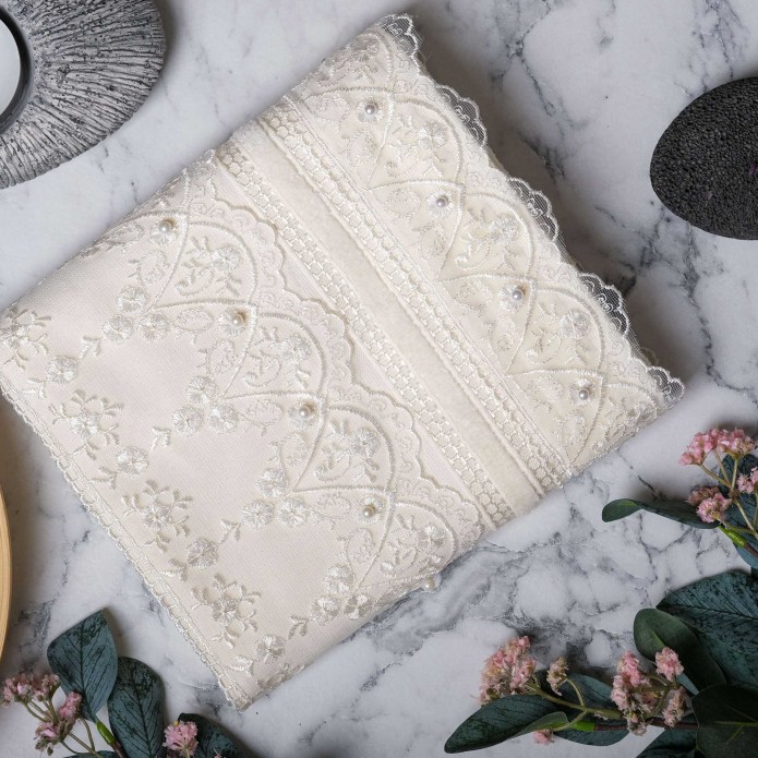 King Design Cream on Cream Hand Towel 4 Piece Set King Design Cream on Cream Hand Towel 4 Piece Set