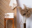 Cream Hand Towel Queen Design with Gold Lace Cream Hand Towel Queen Design with Gold Lace