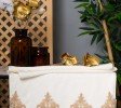 Cream Hand Towel Queen Design with Gold Lace Cream Hand Towel Queen Design with Gold Lace