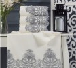 KNIGHTSBRIDGE LIGHT GREY LACE  TOWEL SET ( 4 Pieces )