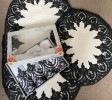 MONOCHROME BLACK AND WHITE BATH FLOOR MAT