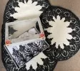 MONOCHROME BLACK AND WHITE BATH FLOOR MAT MONOCHROME BLACK AND WHITE BATH FLOOR MAT