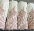 PINK AND CREAM HAND TOWELS ( 4 Pieces ) PINK AND CREAM HAND TOWELS ( 4 Pieces )