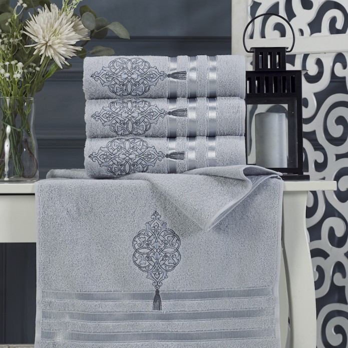 ROYAL CREST GREY HAND TOWEL SET ( 4 Pieces )