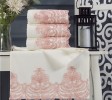 ROYAL PINK KNIGHTSBRIDGE LACE WHITE BODY AND HAND TOWEL SET