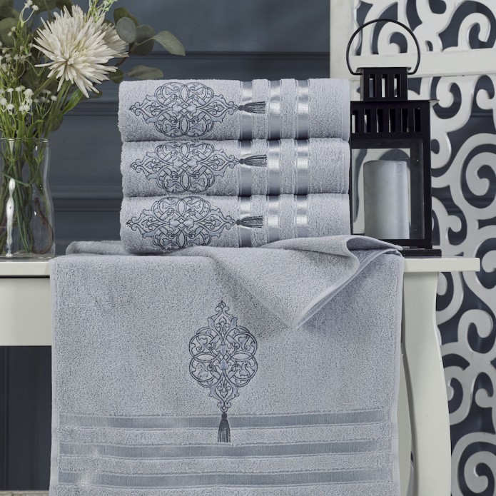 ROYAL CREST GREY HAND TOWEL SET ( 4 Pieces ) ROYAL CREST GREY HAND TOWEL SET ( 4 Pieces )