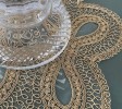 LUXURIOUS CAPPUCCINO BEIGE SCALLOP EDGE PLACEMAT DOILY