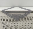 STUNNING GREY V SHAPE LACE DOILY FRENCH