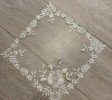 STUNNING SILVER AND CREAM LACE DOILY FLORA DESIGN STUNNING SILVER AND CREAM LACE DOILY FLORA DESIGN