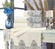 KNIGHTSBRIDGE LIGHT GREY LACE  TOWEL SET ( 4 Pieces )