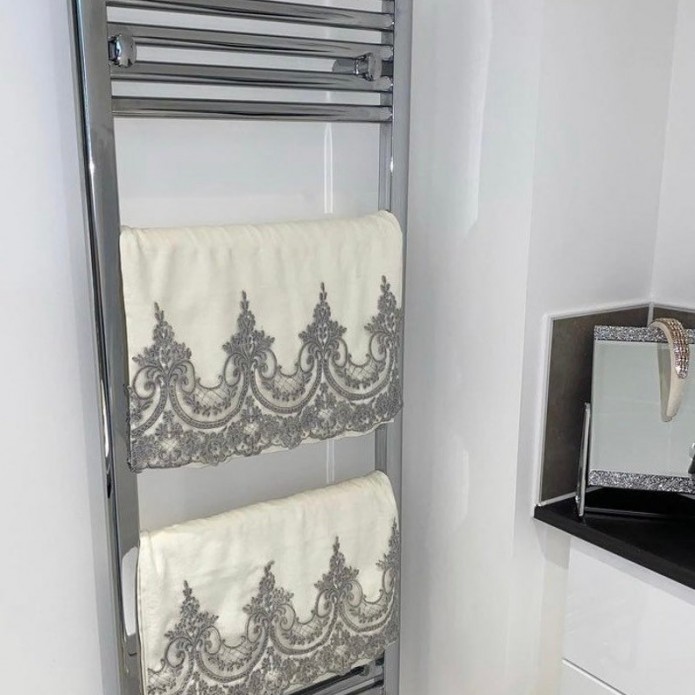 DARK GREY LACE TOWEL SET ( 4 Pieces ) DARK GREY LACE TOWEL SET ( 4 Pieces )