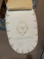 Cream Washable Bathmat with Light Beige Lace - Image 2